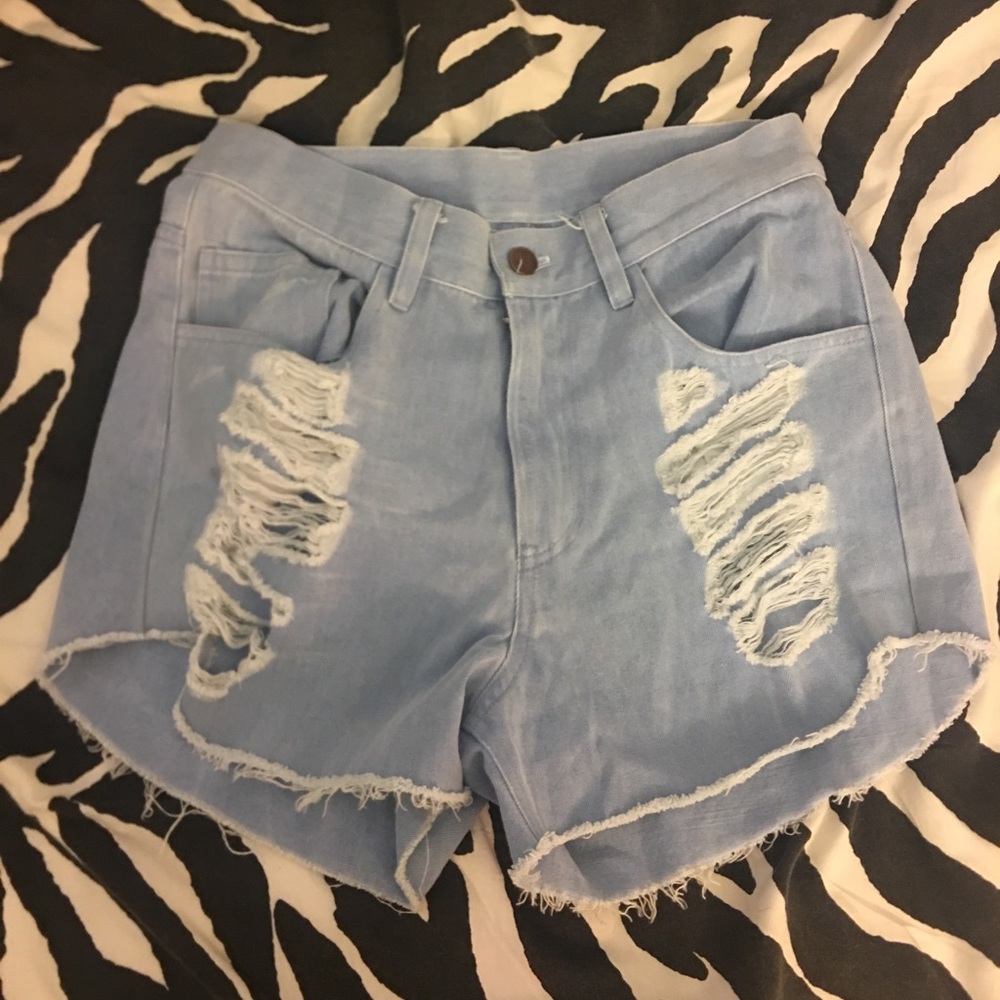 Ripped Jean Shorts